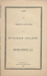 Laws and Regulations of Dickinson College, 1853