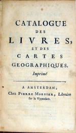 Catalogue Des Livres, Et Des Cartes Geographiques