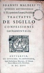 Tractatvs De Sigillo Confessionis Sacramentalis