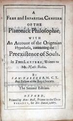 A Free and Impartial Censure of the Platonick Philosphie