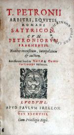 Satyricon, Cvm Petroniorvm Fragmentis
