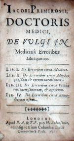 De Vulgi In Medicinâ Erroribus Libri quatuor