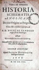 Vera Et Sincera Historia Schismatis Anglicani...