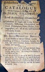Bibliotheca Tillotsoniana: Or a Catalogue Of the Curious Library of Dr. John Tillotson…