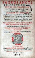 Canones Et Decreta. Item Catalogus & index Librorum prohibitorum