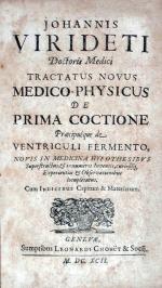 Tractatus Novus Medico-Physicus De Prima Coctione Praecipuéque de Ventriculi Fermento