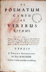 De Poematum Cantu. Et Viribus Rythmi