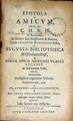 Epistola ad Amicvm, qua ea, quae C.H.E.D. in Relatione de Itinere suo...
