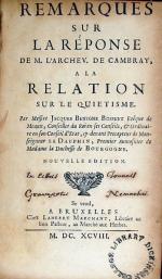 Remarques sur La Réponse de M. L'Arch. de Cambray a la Relation Sur le Quietisme