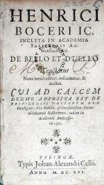 De Bello et Duello Tractatus Nunc tertiò editus...