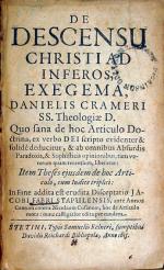 De Descensu Christi Ad Inferos, Exegema...