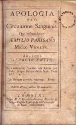 Apologia Pro Circuitione Sanguinis. Qua respondetur Aemylio Parisano Medico Veneto