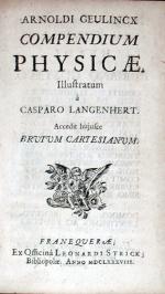 Compendium Physicae. …Accedit hujusce Brutum Cartesianum