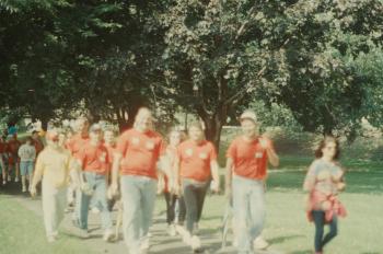 Harrisburg AIDSWalk Attendees Walking, photo 3 - 1991