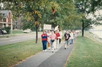 Harrisburg AIDSWalk Attendees Walking - 1995 