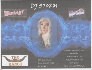 Altland's Ranch "Karaoke with DJ Storm" Poster - February 27, 2016