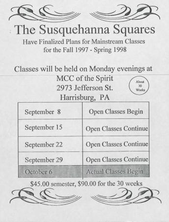 Altland's Ranch "The Susquehanna Squares" Poster - Fall 1997 to Spring 1998
