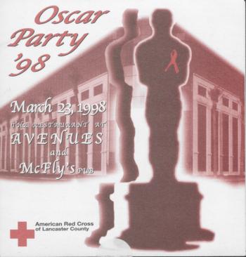 Oscar Party Fundraiser 1998 Invitation - March 23, 1998