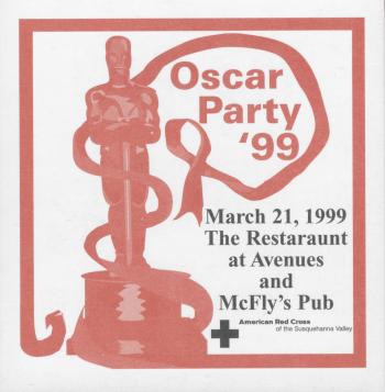 Oscar Party Fundraiser 1999 Invitation - March 21, 1999