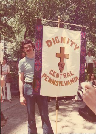 Aaron Spicher at the Philadelphia Gay Pride – 1976 