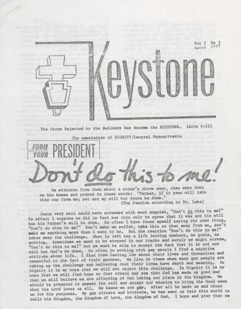 Keystone (Dignity/Central PA) - April 1977