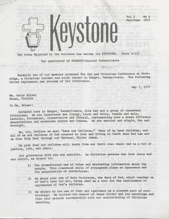 Keystone (Dignity/Central PA) - May/June 1977