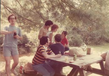 Paul, Morin, Jeannine, and other members at the Dignity/Central PA Picnic – August 22, 1976