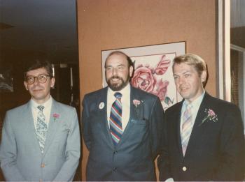 Jerry Brennan and two members at the Dignity/Central PA 10th Anniversary Celebration - July 20, 1985