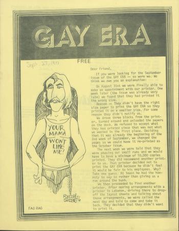 Gay Era (Lancaster, PA) - September 27, 1977