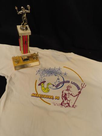 Trophy and T-shirt