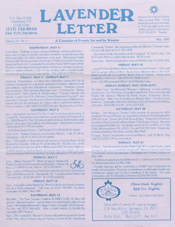 Lavender Letter (Harrisburg, PA) - May 1995
