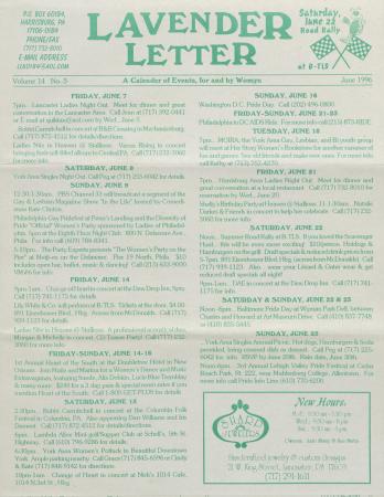 Lavender Letter (Harrisburg, PA) - June 1996