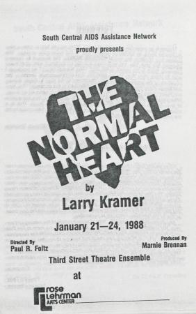 "The Normal Heart" Program - January 21, 1988