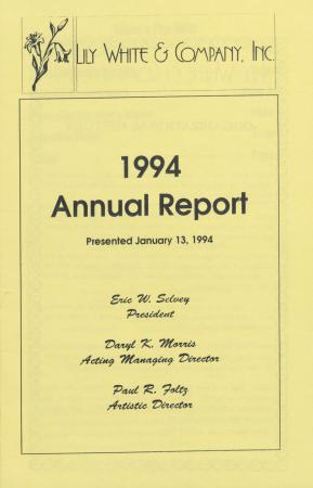 Lily White and Company Annual Report - January 13, 1994
