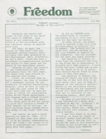 MCC Freedom Newsletter - Jun 1982