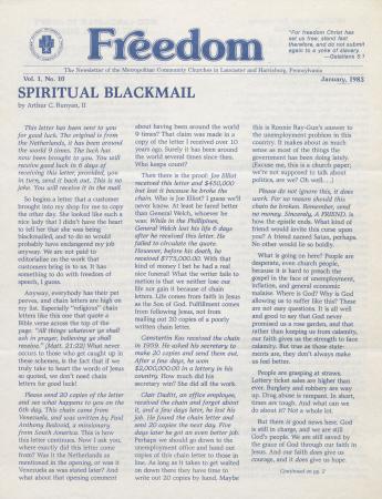 MCC Freedom Newsletter - January 1983