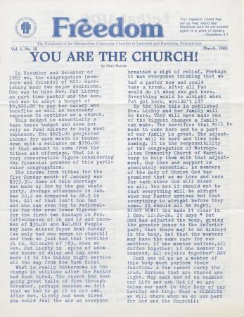 MCC Freedom Newsletter - March 1983