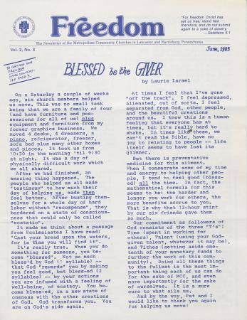 MCC Freedom Newsletter - June 1983
