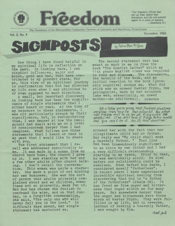 MCC Freedom Newsletter - December 1983