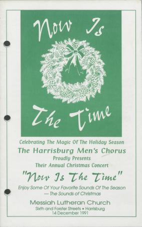 Harrisburg Men's Chorus ''Now is the Time'' Program - December 14, 1991