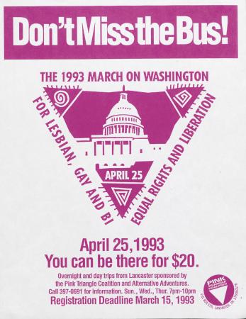 Pink Triangle Coalition March on Washington Flyer - April 1993