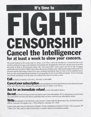 ''It's Time to Flight Censorship'' Flyer - undated 