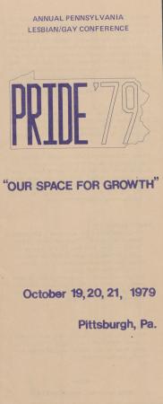 Pride '79 Brochure and Registration - October 19 - 21, 1979
