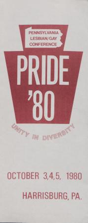 Pride '80 Brochure and Registration - October 3 - 5, 1980