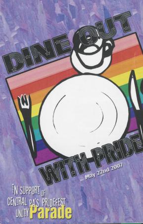 Dine Out with Pride, Central PA PrideFest Unity Parade Fundraiser Brochure - May 22, 2007