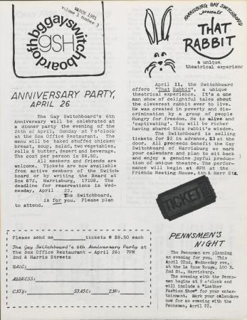 GSH Newsletter - March 1981