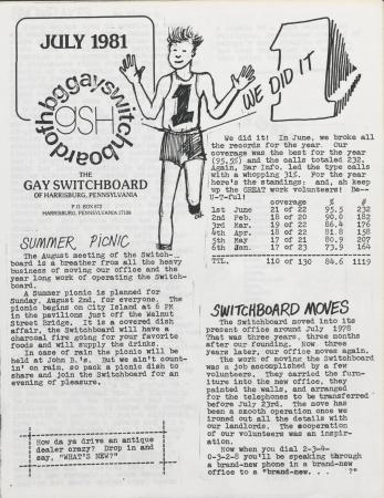 GSH Newsletter - July 1981