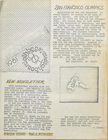 GSH Newsletter - November 1981