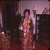 Wesley in Yellow and Pink Floral Dress, photo 2 - September 1977