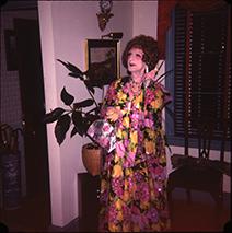 Wesley in Yellow and Pink Floral Dress, photo 3 - September 1977